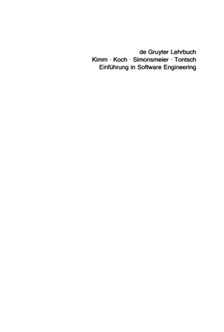 Imagen de portada: Einführung in Software Engineering 1st edition 9783110078367