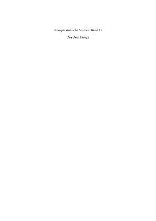 Cover image: The Just Design 1st edition 9783110078596