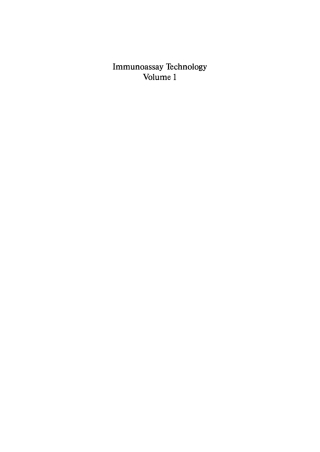 表紙画像: Immunoassay Technology Vol. 1 1st edition 9783110100624