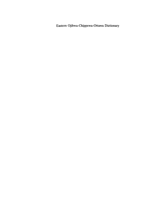 Cover image: Eastern Ojibwa-Chippewa-Ottawa Dictionary 1st edition 9783110102031