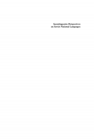 Cover image: Sociolinguistic Perspectives on Soviet National Languages 1st edition 9783110102116