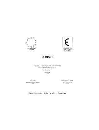 Immagine di copertina: Eudised 1st edition 9783110099058