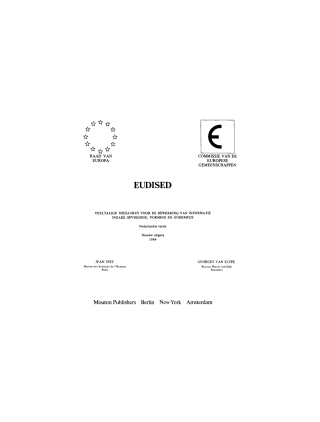Imagen de portada: Eudised 1st edition 9783110098525