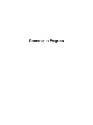 Cover image: Grammar in Progress 1st edition 9783110130645