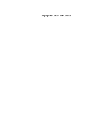 Cover image: Languages in Contact and Contrast 1st edition 9783110125740