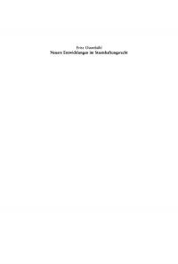 Imagen de portada: Neuere Entwicklungen im Staatshaftungsrecht 1st edition 9783110103052