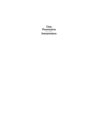 Imagen de portada: Data Presentation / Interpretation 1st edition 9783110107357