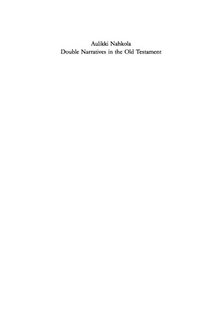 Cover image: Double Narratives in the Old Testament 1st edition 9783110167313