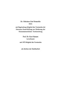 Cover image: Allgemeines, Römerbrief und Ergänzungsliste 1st edition 9783110134421