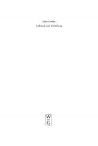 Cover image: Aufbruch und Verheißung 1st edition 9783110136692