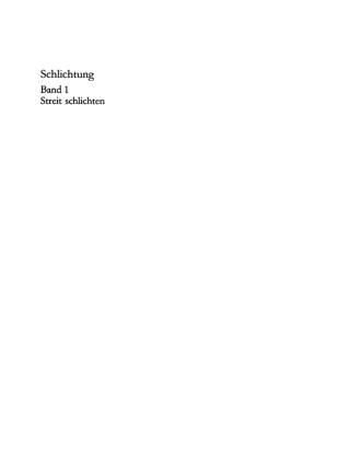 Imagen de portada: Streit schlichten 1st edition 9783110135084