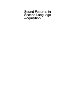 Cover image: Sound Patterns in Second Language Acquisition 1st edition 9783110131239