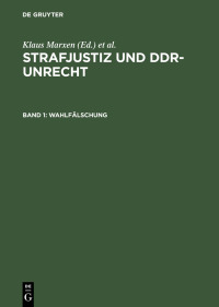 Titelbild: Wahlfälschung 1st edition 9783110161342