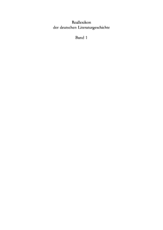 Cover image: Reallexikon der deutschen Literaturgeschichte 1st edition 9783110172522