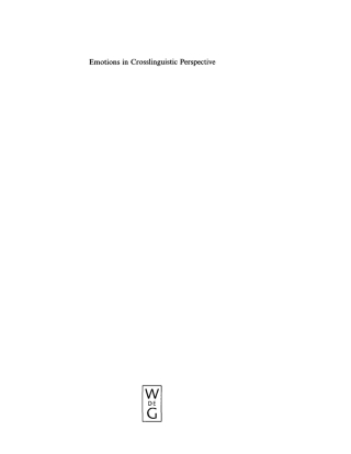 Cover image: Emotions in Crosslinguistic Perspective 1st edition 9783110170641