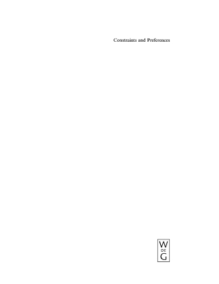表紙画像: Constraints and Preferences 1st edition 9783110170474