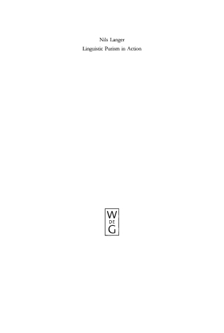 Cover image: Linguistic Purism in Action 1st edition 9783110170245