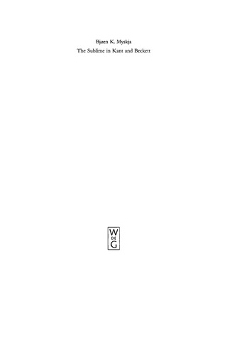 Imagen de portada: The Sublime in Kant and Beckett 1st edition 9783110171266