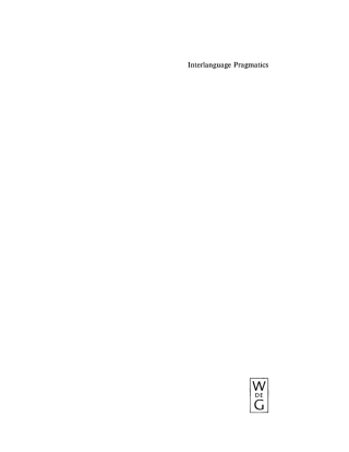Cover image: Interlanguage Pragmatics 1st edition 9783110144680