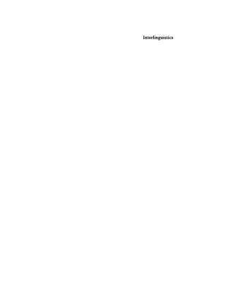 Imagen de portada: Interlinguistics 1st edition 9783110119107