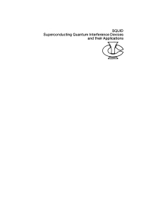 Omslagafbeelding: SQUID - Superconducting Quantum Interference Devices and their Applications 1st edition 9783110068788