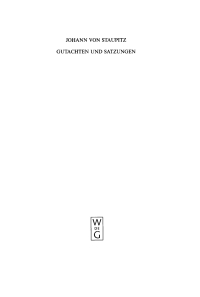 Cover image: Gutachten und Satzungen 1st edition 9783110078107