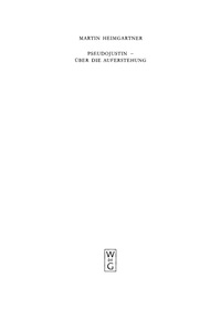 Titelbild: Pseudojustin – Über die Auferstehung 1st edition 9783110169034