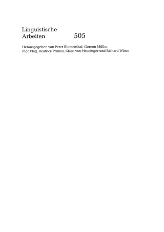 Cover image: The Structure of Creole Words 1st edition 9783484305052