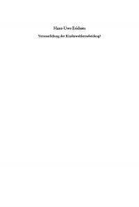 Cover image: Verstaatlichung der Kindeswohlentscheidung? 2nd edition 9783110079524