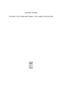 Imagen de portada: Studien zur jüdischen Bibel und ihrer Geschichte 1st edition 9783110182095