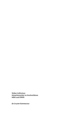 Cover image: Menschenrechte im Strafverfahren 1st edition 9783899492224