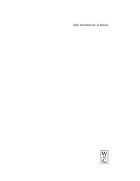 Titelbild: Split Intransitivity in Italian 1st edition 9783110179972