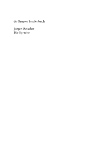 Cover image: Die Sprache 1st edition 9783110173499