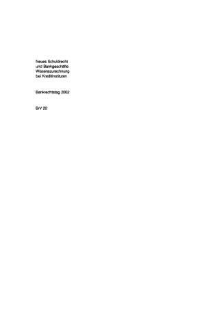 Cover image: Neues Schuldrecht und Bankgeschäfte. Wissenszurechnung bei Kreditinstituten 1st edition 9783899490459