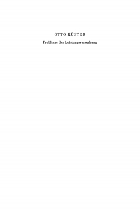 Cover image: Probleme der Leistungsverwaltung 1st edition 9783110011166