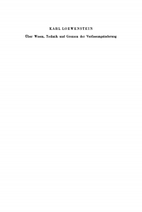 صورة الغلاف: Über Wesen, Technik und Grenzen der Verfassungsänderung 1st edition 9783110011012