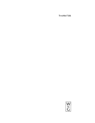 Cover image: Troubled Talk 1st edition 9783110184150