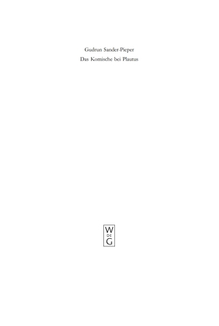 Omslagafbeelding: Das Komische bei Plautus 1st edition 9783110195101