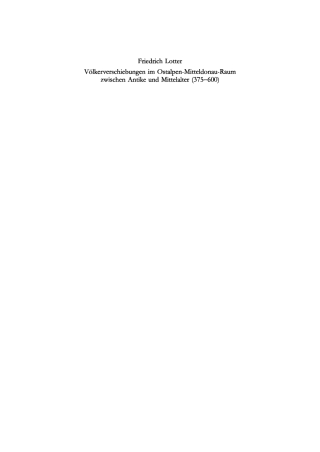 Imagen de portada: Völkerverschiebungen im Ostalpen-Mitteldonau-Raum zwischen Antike und Mittelalter 1st edition 9783110178555