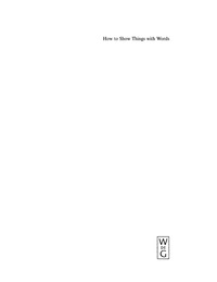 Titelbild: How to Show Things with Words 1st edition 9783110179958