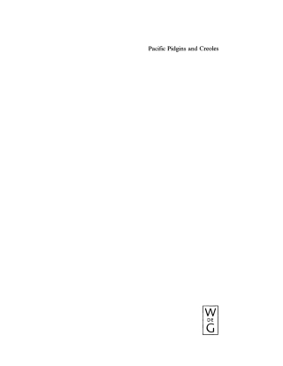 Cover image: Pacific Pidgins and Creoles 1st edition 9783110169980