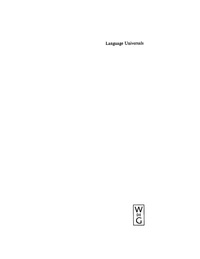 Cover image: Language Universals 1st edition 9783110172843