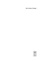 صورة الغلاف: Text, Context, Concepts 1st edition 9783110175530