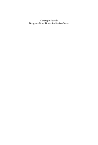 Immagine di copertina: Der gesetzliche Richter im Strafverfahren 1st edition 9783110170665