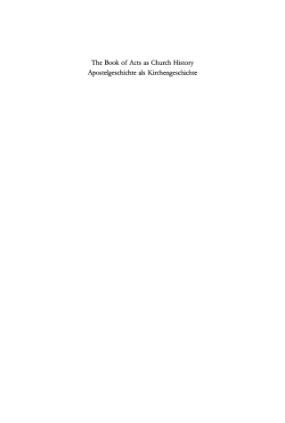 Immagine di copertina: The Book of Acts as Church History / Apostelgeschichte als Kirchengeschichte 1st edition 9783110177176