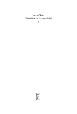 Cover image: Öffentlichkeit und Bürgergesellschaft 1st edition 9783110175790