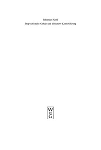 Titelbild: Propositionaler Gehalt und diskursive Kontoführung 1st edition 9783110181265