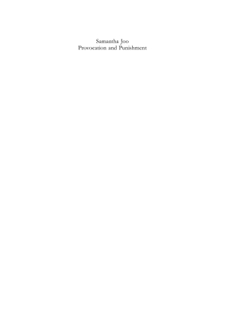 Cover image: Provocation and Punishment 1st edition 9783110189940