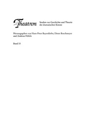 صورة الغلاف: New Approaches to Theatre Studies and Performance Analysis 1st edition 9783484660335