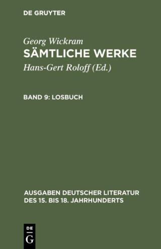 Imagen de portada: Losbuch 1st edition 9783110175486